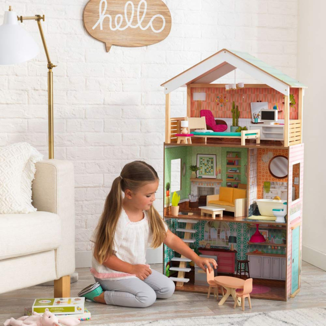 Меблі та будиночки - Ляльковий будиночок KidKraft Маєток Дотті з ефектами (65965)#5