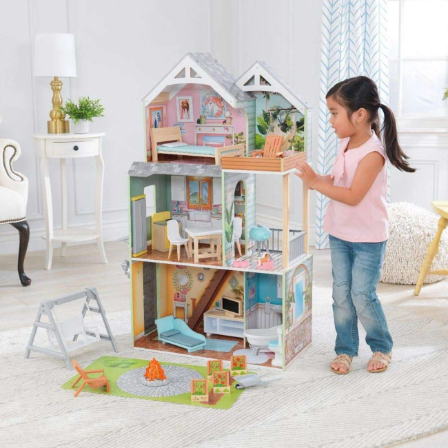 Мебель и домики - Кукольный домик KidKraft Хэйлли с эффектами (65980)#5