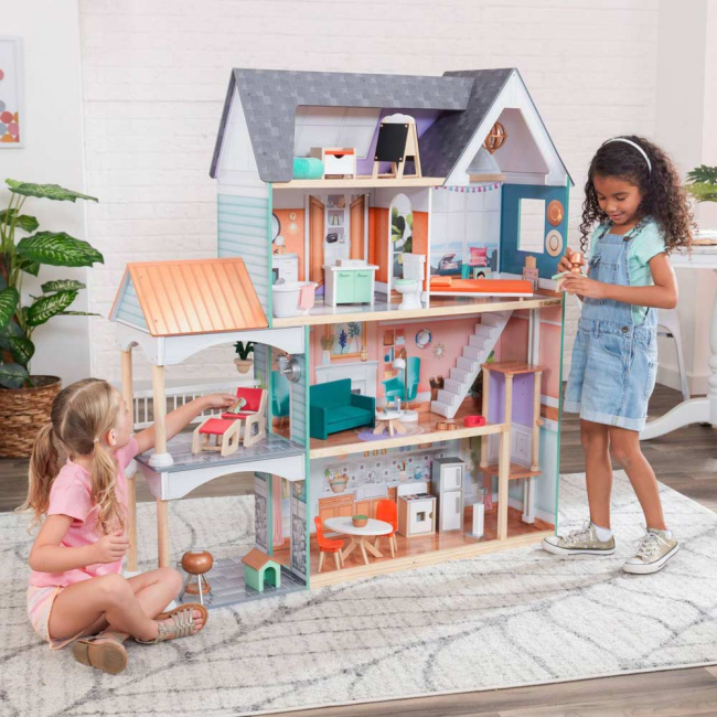 Меблі та будиночки - Ляльковий будиночок KidKraft Маєток Жоржина із ефектами (65987)#5