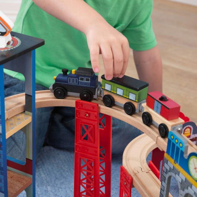 Железные дороги и поезда - Игрушечная железная дорога KidKraft Супер магистраль (17809)#2