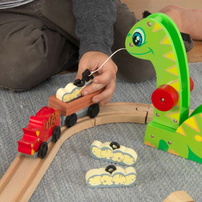 Железные дороги и поезда - Игрушечная железная дорога KidKraft Динозавры (18016)#4