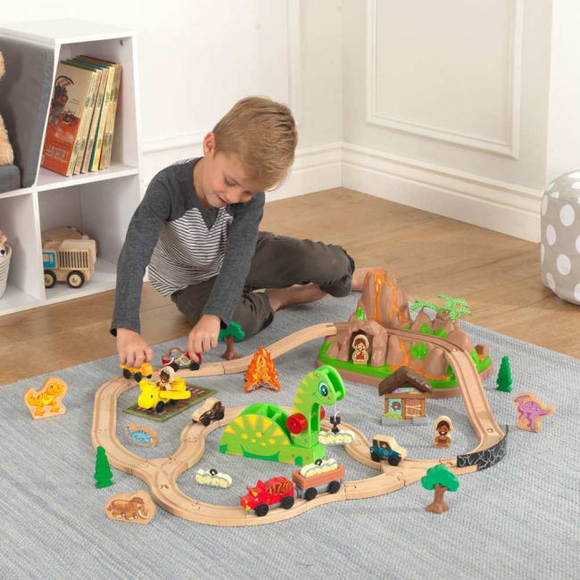 Железные дороги и поезда - Игрушечная железная дорога KidKraft Динозавры (18016)#5