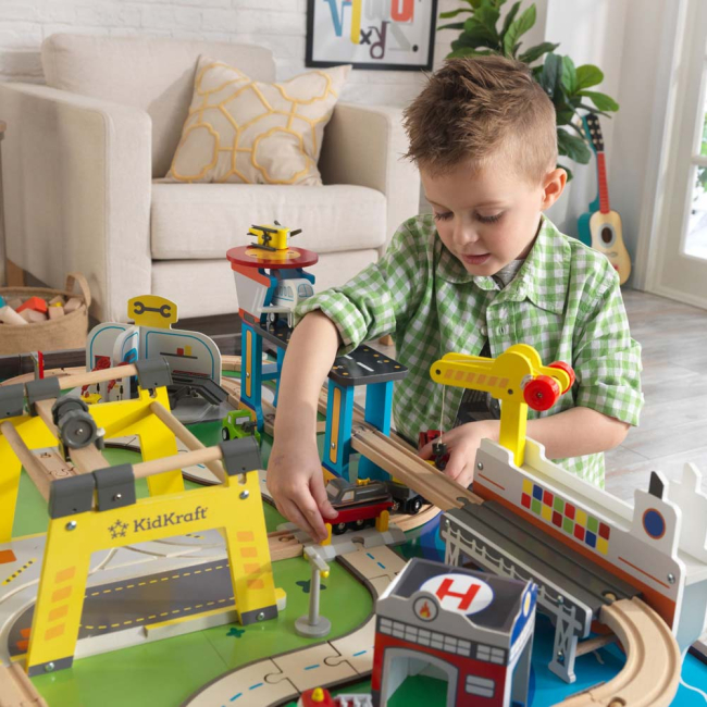 Автотреки - Ігровий набір KidKraft Мій власний транспорт із ігровим столом (18026)#4