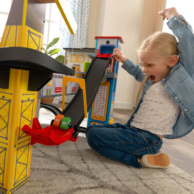 Автотреки - Автотрек KidKraft Безумная автострада с игровым столом (18033)#3