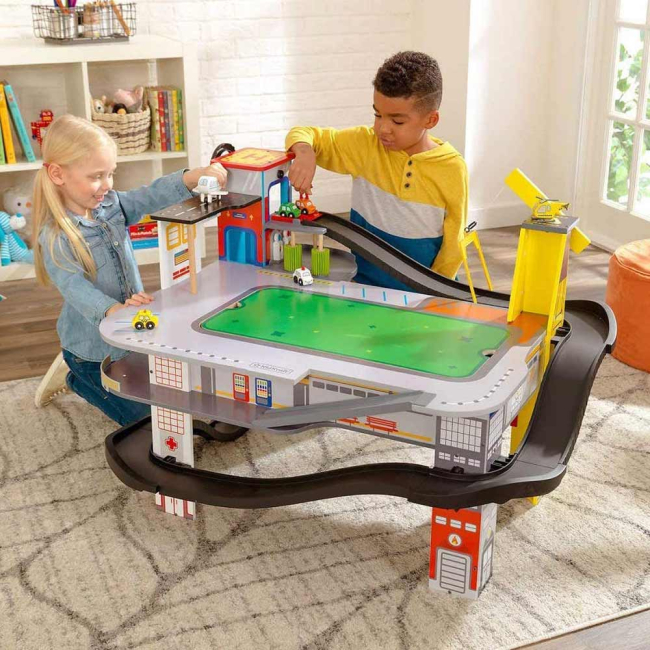 Автотреки - Автотрек KidKraft Безумная автострада с игровым столом (18033)#5
