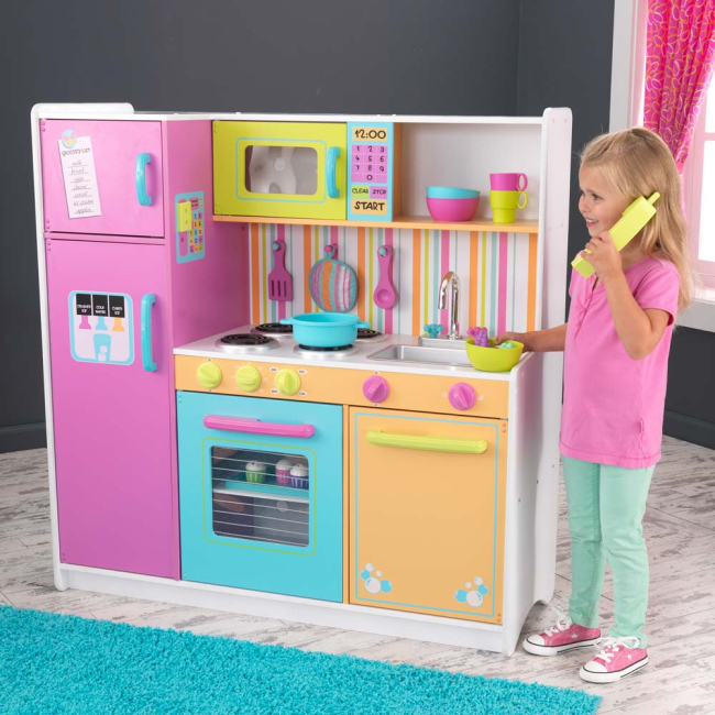 Дитячі кухні та побутова техніка - Іграшкова кухня KidKraft Deluxe яскрава (53100)#5