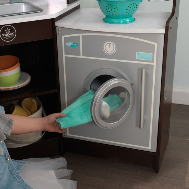 Дитячі кухні та побутова техніка - Іграшкова кухня KidKraft Еспрессо кутова із ефектами (53365)#4