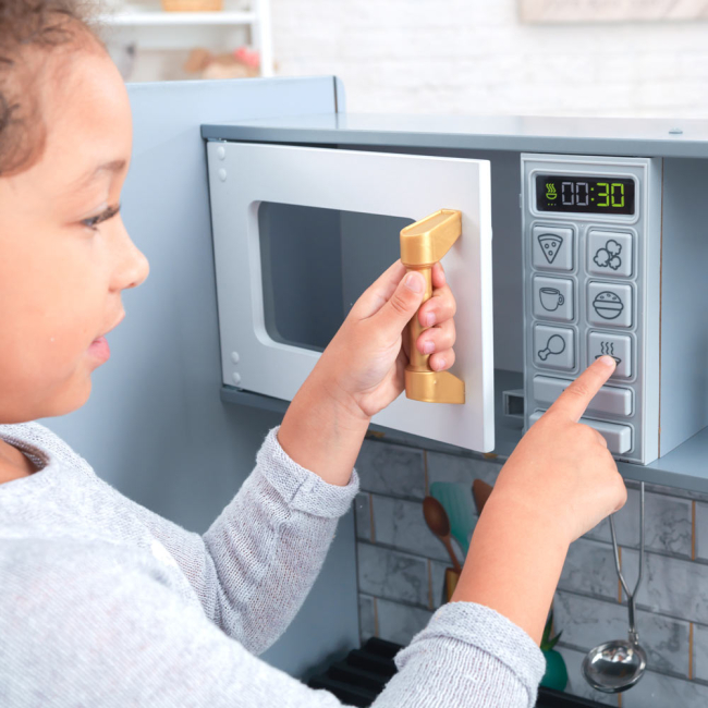 Дитячі кухні та побутова техніка - Іграшкова кухня KidKraft Біла елітна із ефектами (53437)#4