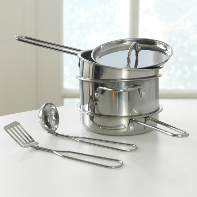 Дитячі кухні та побутова техніка - Набір дитячого посуду KidKraft Делюкс з продуктами 11 предметів (63186)#2