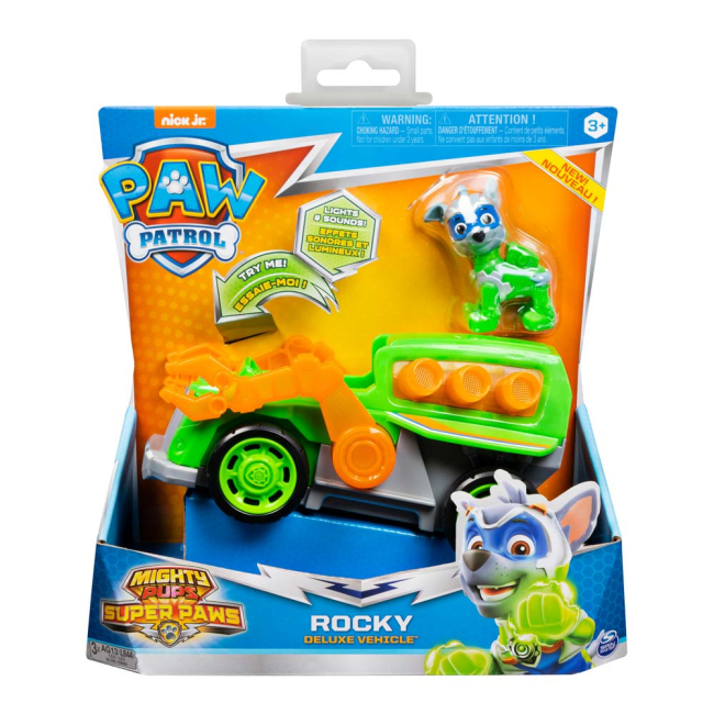 Фигурки персонажей - Машинка-трансформер Paw patrol Мегащенки c фигуркой Рокки и эффектами (SM16776/7301)#4