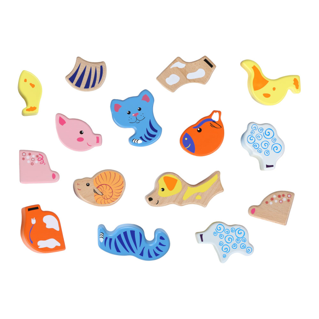 Развивающие игрушки - Магнитный конструктор Wumba Домашние животные 15 деталей (90002)#2