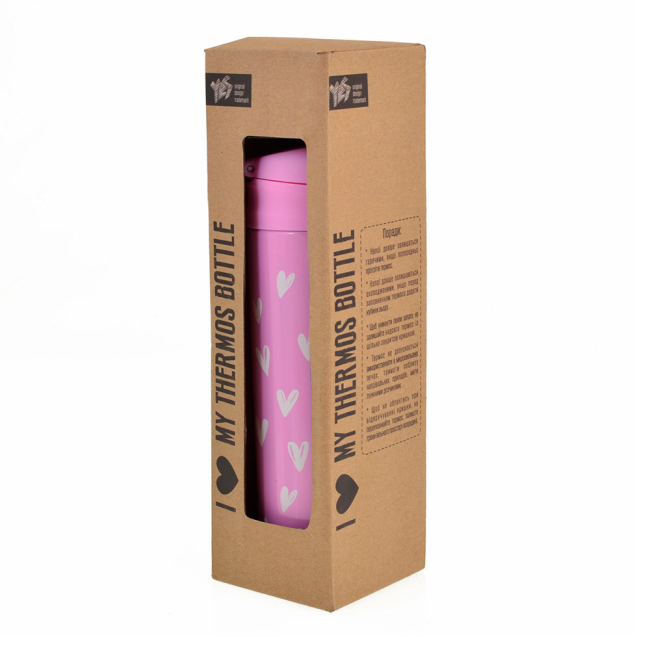 Пляшки для води - Термос Yes Lovely hearts 420 мл (706613)#4