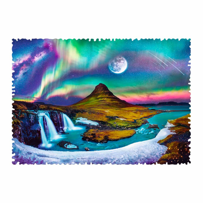 Пазлы - Пазлы Trefl Crazy shapes Северное сияние над Исландией 600 элементов (11114)#2