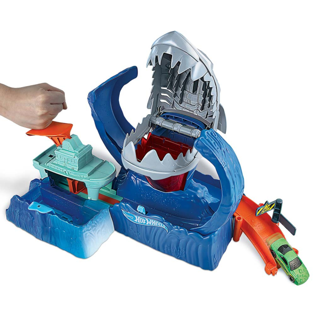 Автотреки - Игровой набор Hot Wheels Измени цвет Голодная акула-робот (GJL12)#2