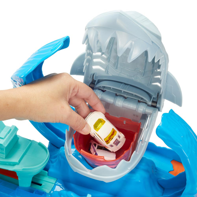 Автотреки - Игровой набор Hot Wheels Измени цвет Голодная акула-робот (GJL12)#3