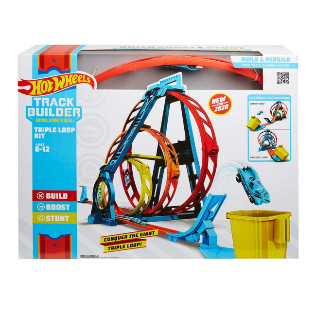 Автотреки - Трек Hot Wheels Track builder Потрійна петля (GLC96)#3