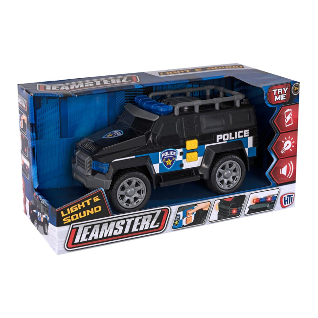Транспорт і спецтехніка - Машинка Teamsterz Поліцейський позашляховик із ефектами (1416841)#4