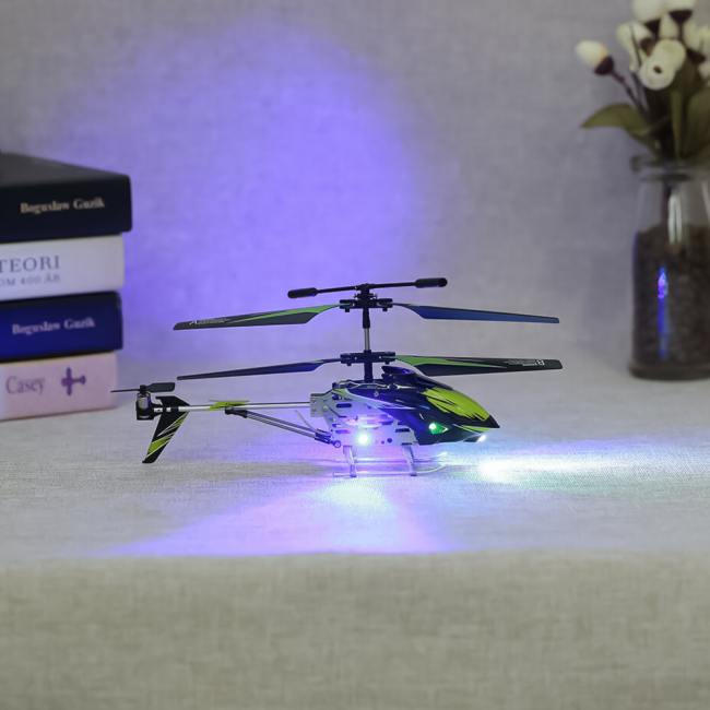 Радиоуправляемые модели - Игрушечный вертолет WL Toys с автопилотом зеленый (WL-S929g)#4