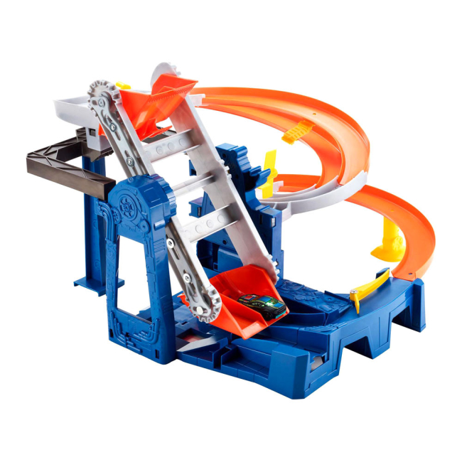 Автотреки - Автотрек Hot Wheels Гонки на заводе моторизированный (FDF28)#3