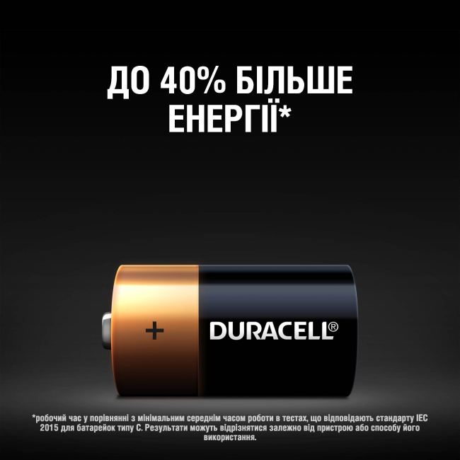 Аккумуляторы и батарейки - Батарейки щелочные Duracell Basic C 1.5V LR14 2 шт (5000394052529b)#3