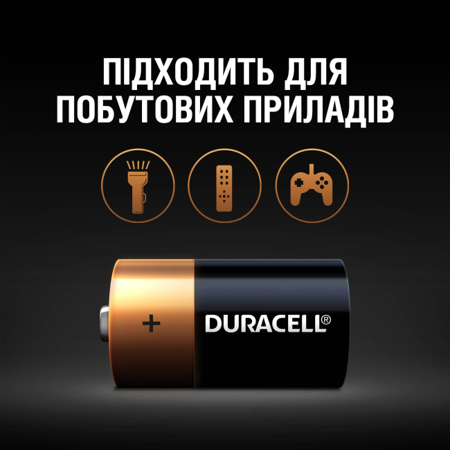 Аккумуляторы и батарейки - Батарейки щелочные Duracell Basic C 1.5V LR14 2 шт (5000394052529b)#4