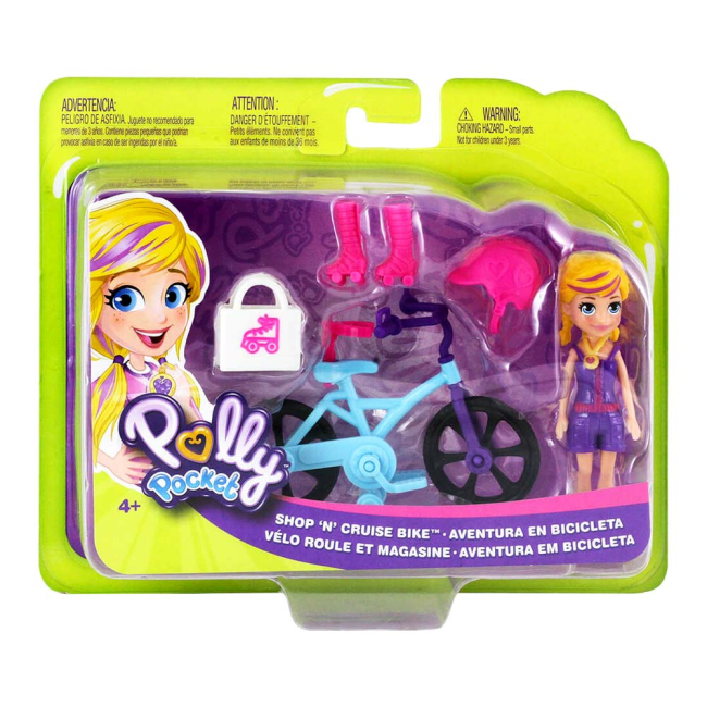 Ляльки - Набір Polly Pocket Модниця на колесах Пригоди Поллі на велосипеді (GFP93/GFP94)#3