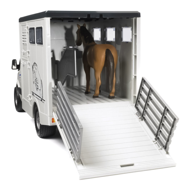 Транспорт и спецтехника - Игровой набор Bruder Мерседес спринтер-транспортер животных с лошадью (02533)#3