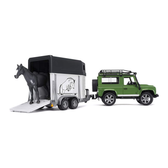 Автомодели - Игровой набор Bruder Лэнд ровер с прицепом и лошадью (02592)#2