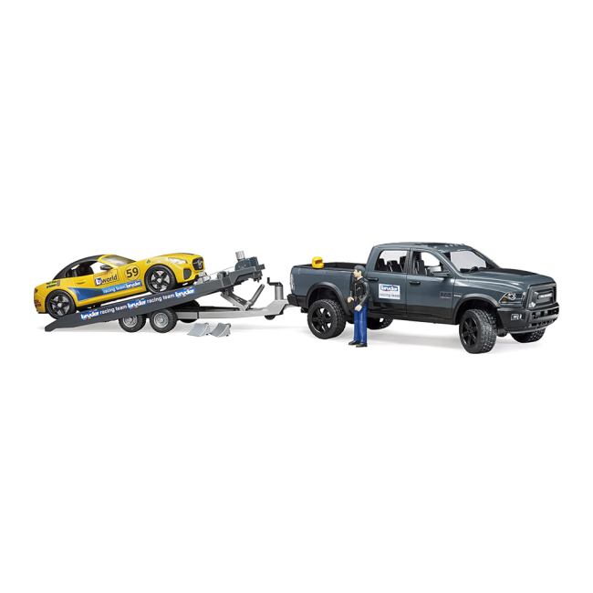 Автомодели - Набор автомоделей Bruder Джип Dodge RAM 2500 с прицепом-эвакуатором (02504)#3