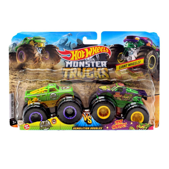 Автомоделі - Набір машинок Hot Wheels Monster Trucks А51 Patrol і Test Subject (FYJ64/GJF67)#2