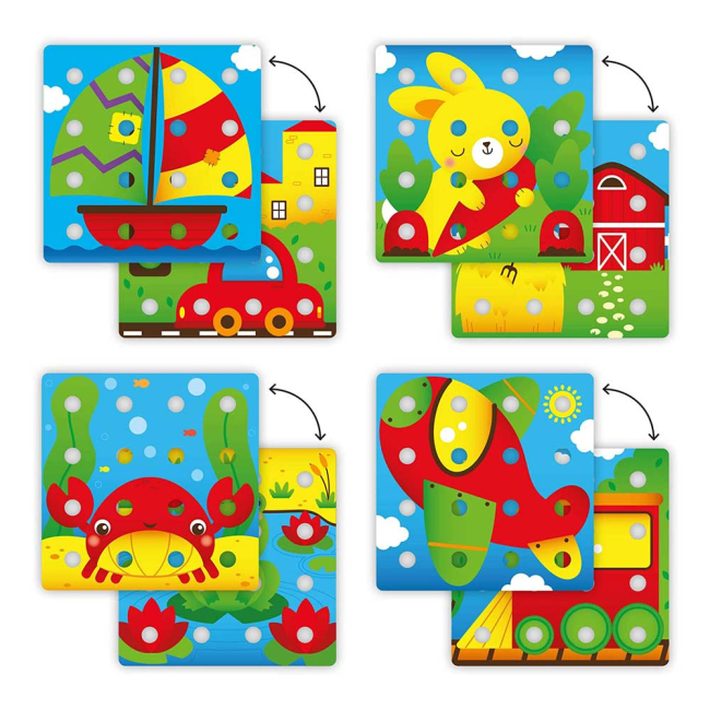 Мозаїка - Мозаїка Quercetti Джамбо Пеггі 16 деталей (2270-Q)#3