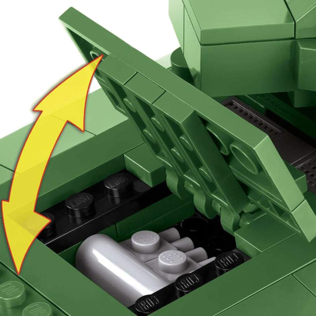 Конструктори з унікальними деталями - Конструктор COBI Танк Шерман Файрфлай 500 деталей (COBI-2515)#4