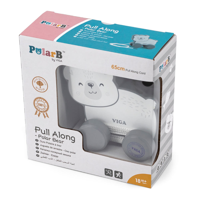 Розвивальні іграшки - Каталка Viga Toys PolarB Білий ведмедик (44001)#2