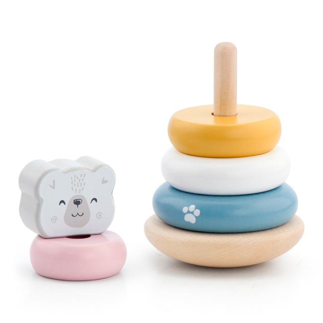 Развивающие игрушки - Пирамидка Viga Toys PolarB Белый медведь (44005)#2