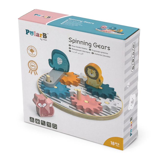 Розвивальні іграшки - Ігровий набір Viga Toys PolarB Шестерні і тварини (44006)#3