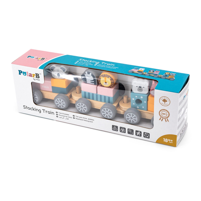 Развивающие игрушки - Игровой набор Viga Toys PolarB Поезд с животными (44015)#3