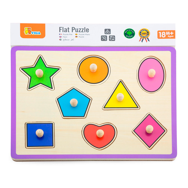 Развивающие игрушки - Пазл-вкладыш Viga Toys Формы (50015)#2