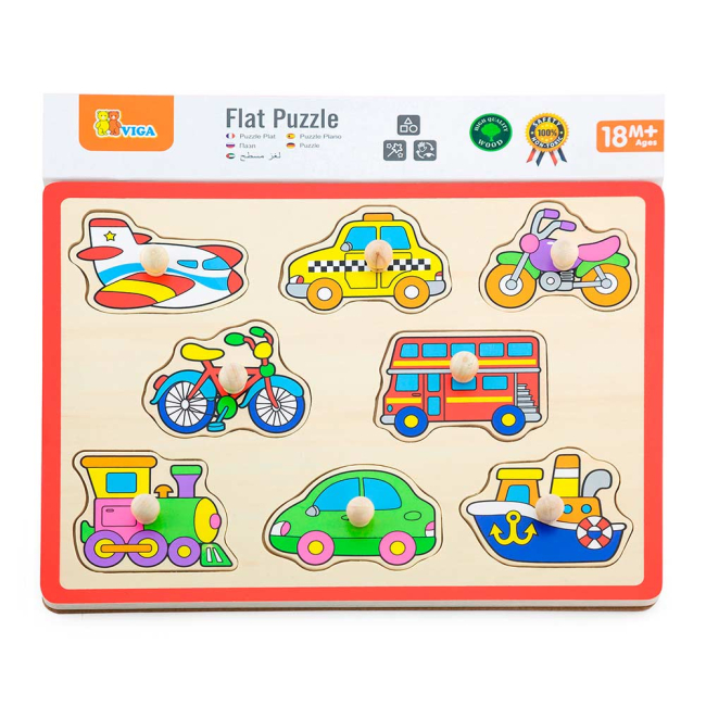 Розвивальні іграшки - Пазл-вкладиш Viga Toys Транспорт (50016)#2