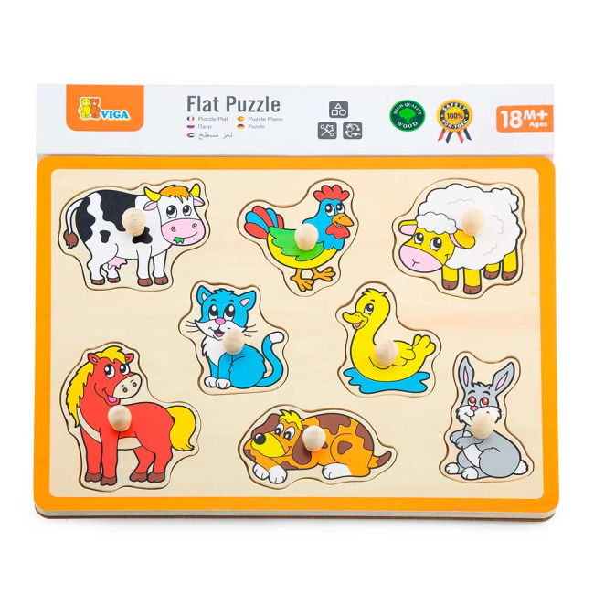 Розвивальні іграшки - Пазл-вкладиш Viga Toys Ферма (50017)#2