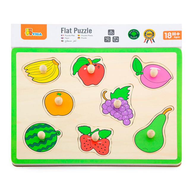 Развивающие игрушки - Пазл-вкладыш Viga Toys Фрукты (50020)#2