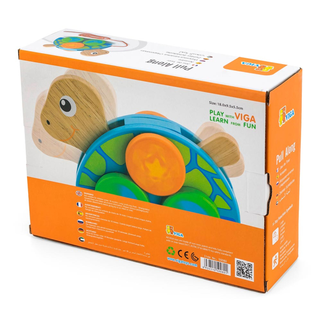 Развивающие игрушки - Каталка Viga Toys Черепаха (50080)#3