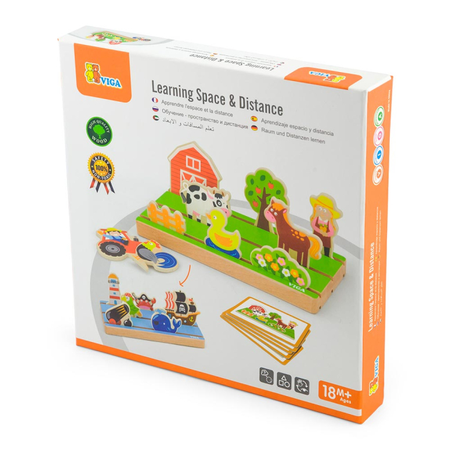 Фігурки тварин - Розвивальний набір Viga Toys Простір та відстань двобічний (50183)#2