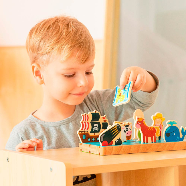 Фігурки тварин - Розвивальний набір Viga Toys Простір та відстань двобічний (50183)#3