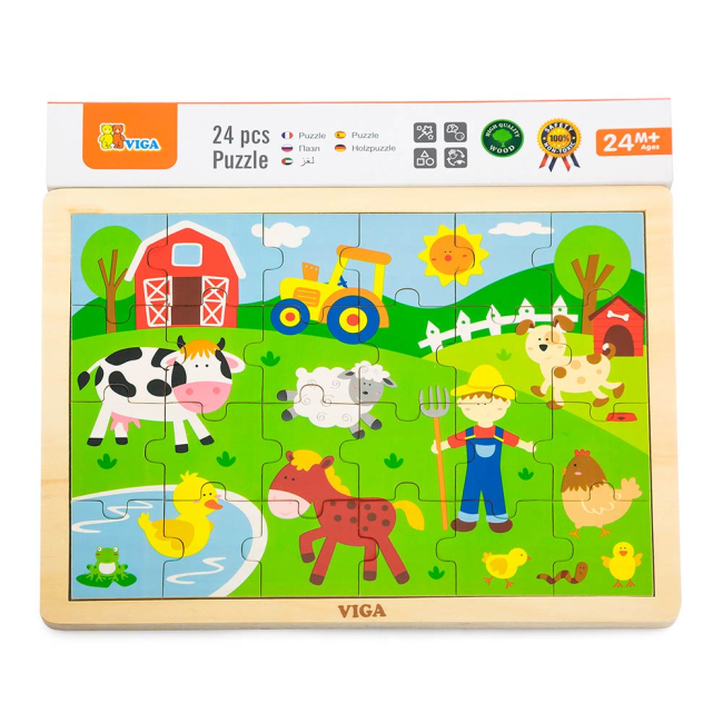 Пазли - Пазл Viga Toys Ферма 24 елементи (50197)#2