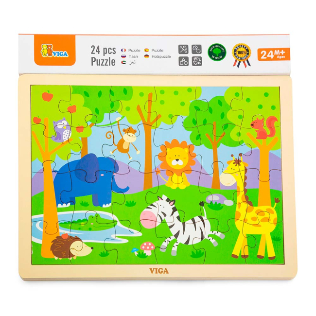 Пазлы - Пазл Viga Toys Сафари 24 элемента (50198)#2
