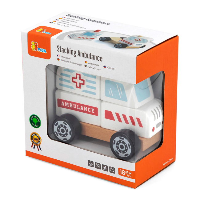 Машинки для малышей - Каталка Viga Toys Скорая помощь (50204)#2