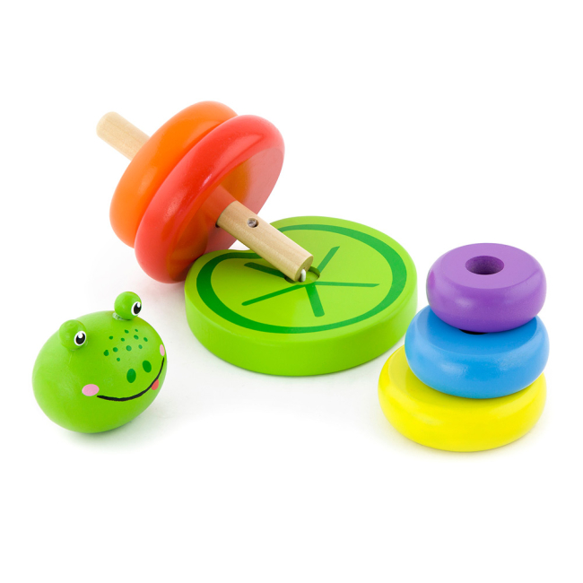 Развивающие игрушки - Пирамидка Viga Toys Лягушка (50258)#3