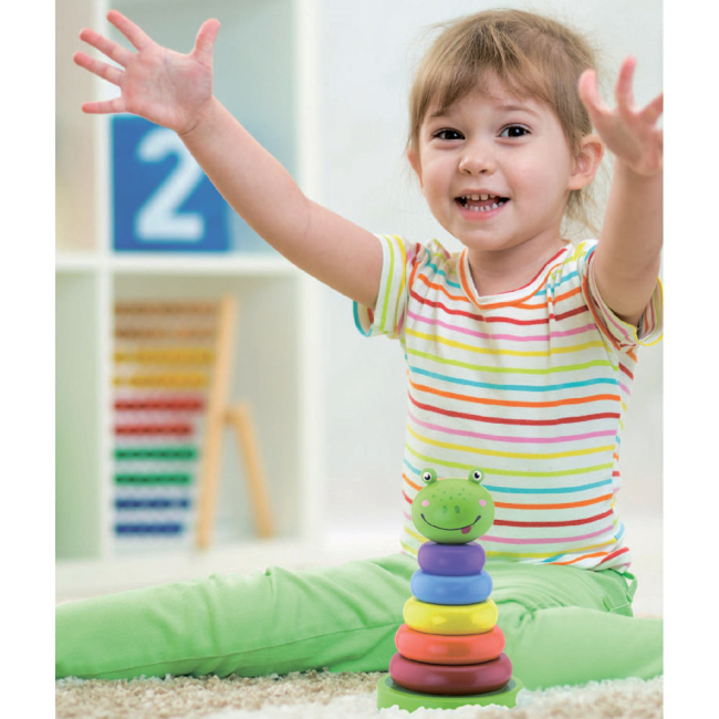 Развивающие игрушки - Пирамидка Viga Toys Лягушка (50258)#4