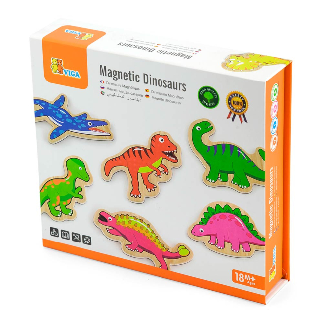 Фігурки тварин - Набір магнітних фігурок Viga Toys Динозаври 20 штук (50289)#2