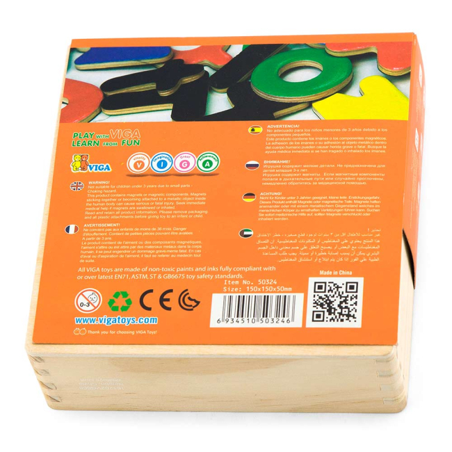 Обучающие игрушки - Обучающий набор Viga Toys Магнитный английский алфавит 52 элемента (50324)#3
